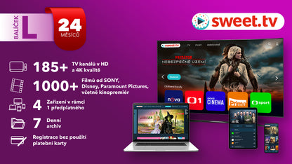 Sweet.tv – Balíček L na 24 měsíců