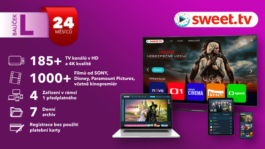 Sweet.tv – Balíček L na 24 měsíců